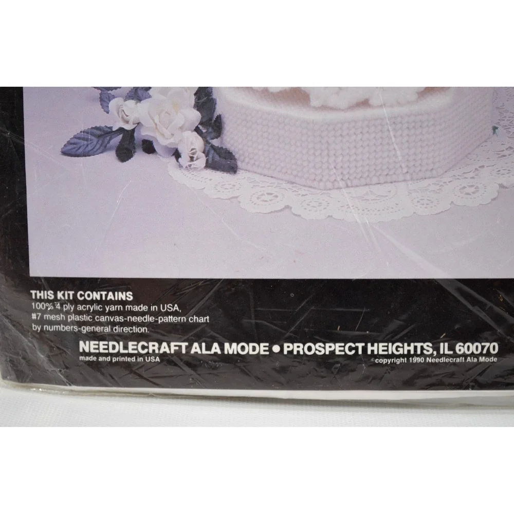 New 1990‎ Bridal Doll Centerpiece Plastic Canvas Kit Needlecraft Ala Mode